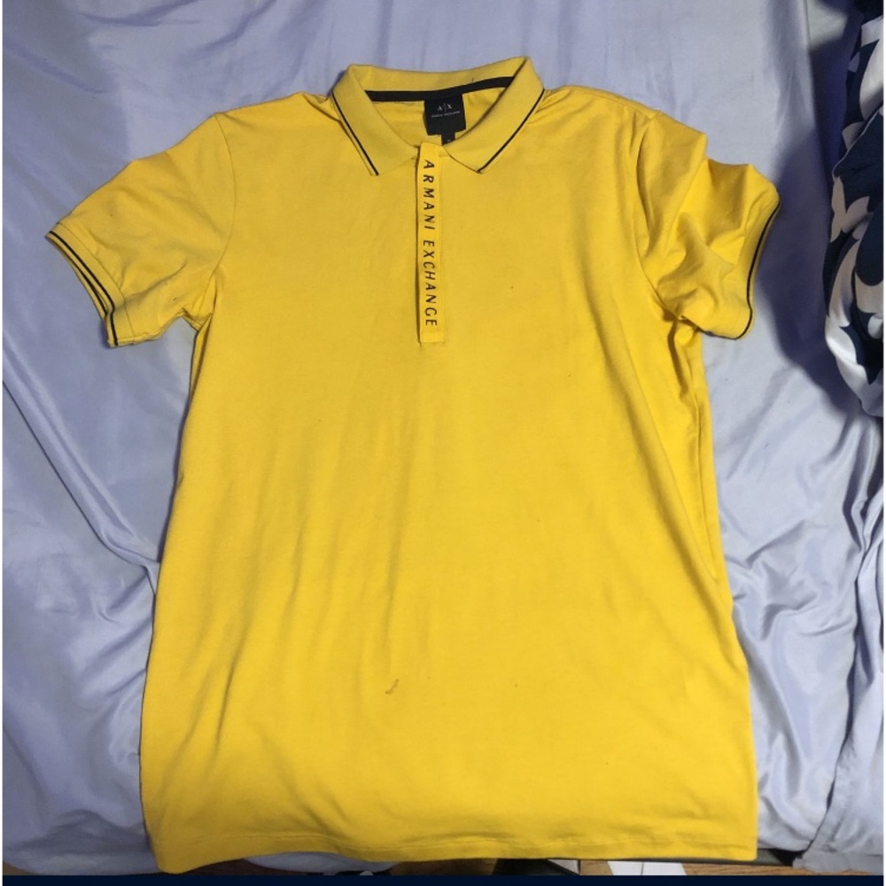 A|X Armani Exchange Men’s Milano 
 YELLOW MEN’S SHORT SLEEVE SHIRT